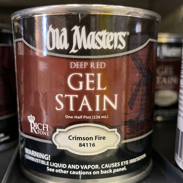 Old Masters Gel Stain 1/2 Pint - Crimson Fire