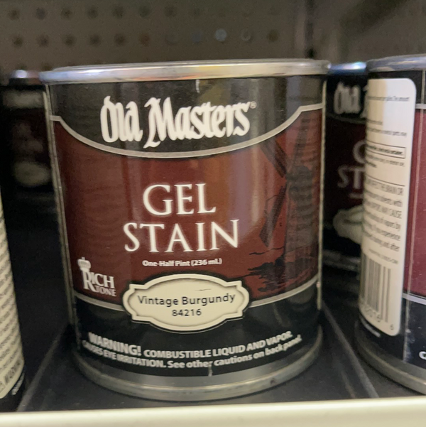 Old Masters Gel Stain 1/2 Pint - Vintage Burgundy