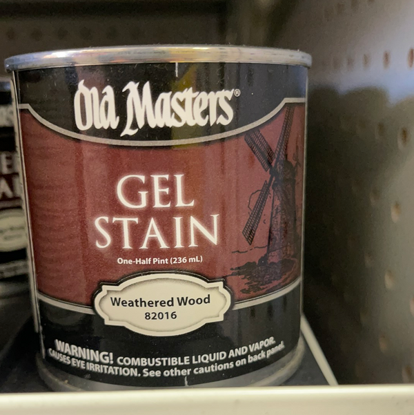 Old Masters Gel Stain 1/2 Pint - Weathered Wood