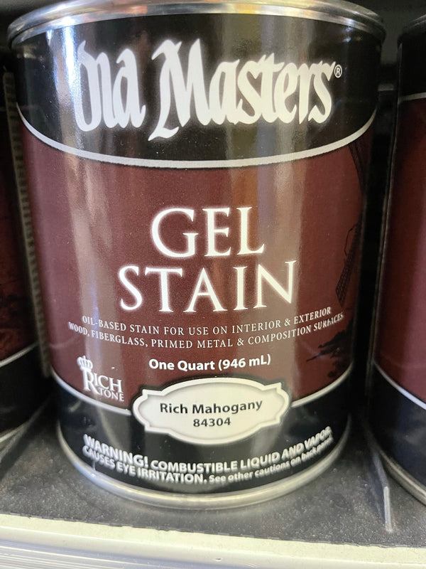 Old Masters Gel Stain Quart - Rich Mahogany