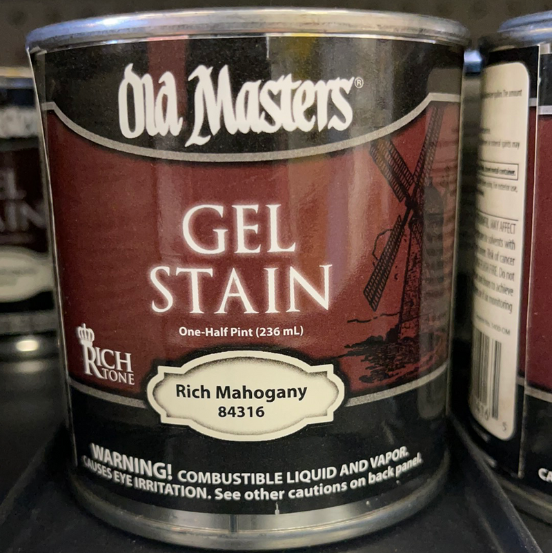 Old Masters Gel Stain 1/2 Pint - Rich Mahogany