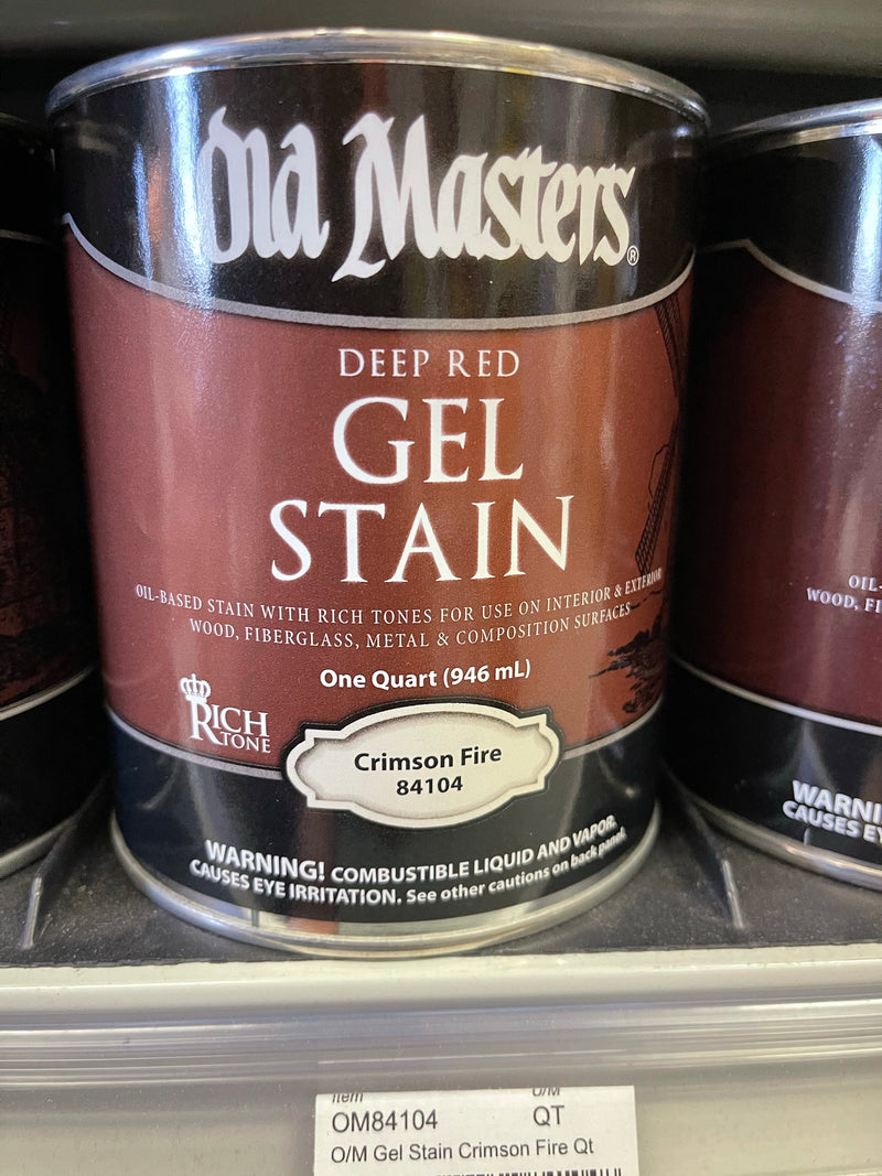 Old Masters Gel Stain Quart - Crimson Fire