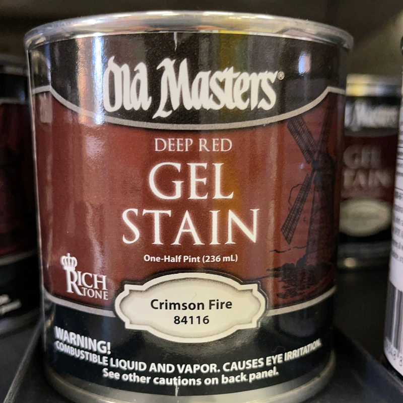 Old Masters Gel Stain 1/2 Pint - Crimson Fire